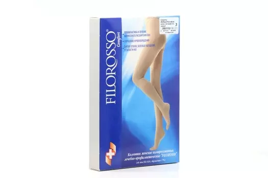 Колготки FILOROSSO Profilactica компресс лечеб-профилакт 140 den 1 класс черный р 3