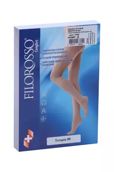 Колготки FILOROSSO Terapia компресс лечеб-профилакт 80 den 2 класс кофе р 2
