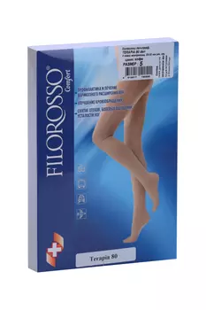 Колготки FILOROSSO Terapia компресс лечеб-профилакт 80 den 2 класс кофе р 5