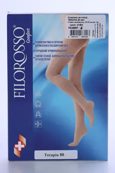 Колготки FILOROSSO Terapia компресс лечеб-профилакт 80 den 2 класс кофе р 4