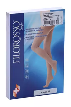 Колготки FILOROSSO Terapia компресс лечеб-профилакт 80 den 2 класс черный р 5
