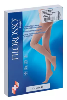 Колготки FILOROSSO Terapia компресс лечеб-профилакт 80 den 2 класс бежевый р 2