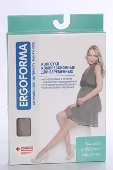 Колготки Эргоформа д/берем 1 класс компр р 5, телесный