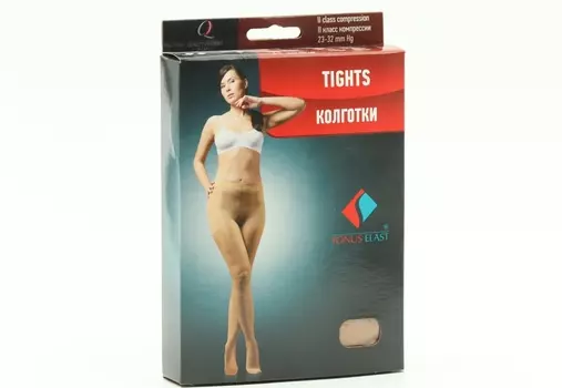 Колготки Тонус Эласт Люкс лечеб-профилакт 2 класс компрессии рост 1 карамель р 5