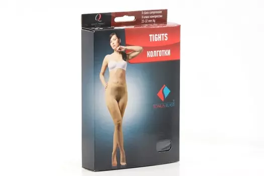 Колготки Тонус Эласт Люкс лечеб-профилакт 2 класс компрессии рост 1 черный р 5
