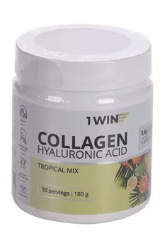 Коллаген 1WIN гиалуроновая кислота витамин С тропический микс 30 порций, 180 г
