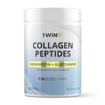 Коллаген Peptides Витамин C+Хондроитин+Глюкозамин 1WIN нейтральный вкус, 180 г