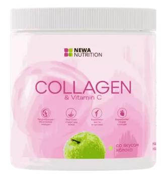 Коллаген порошок для суставов,вкус яблоко,Newa nutrition 200 гр