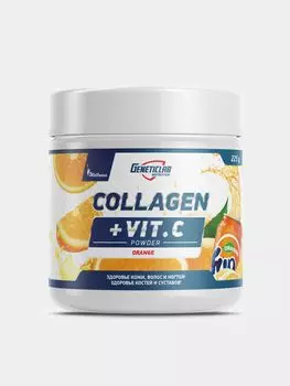 Коллаген с витамином С Geneticlab Nutrition, со вкусом "Апельсин", 225 г
