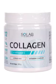 Коллаген+Вит С со вкусом цитрусовый микс, 180 г, порошок Solab