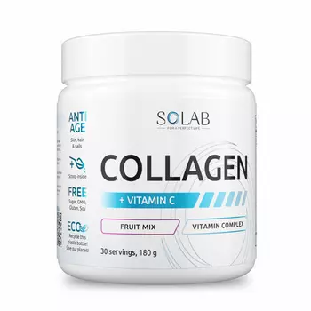 Коллаген+Витамин С Solab Фруктовый микс, 180 г