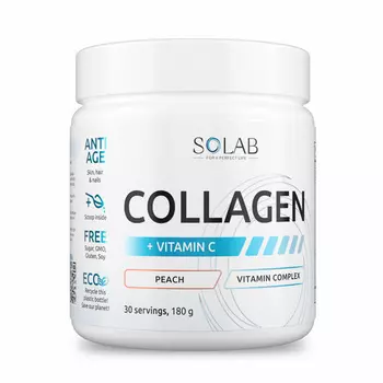 Коллаген+Витамин С Solab Персик, 180 г