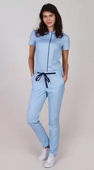 Комбинезон PROLANA медицинский №103 р 48 голубой на кнопках