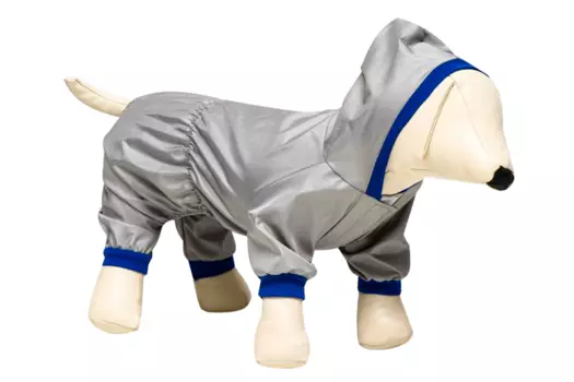 Комбинезон серый, размер S (ДС 20-22 см, ОШ 26 см, ОГ 30-34 см)