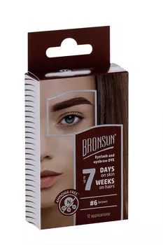 Комплект INNOVATOR COSMETICS bronsun краска д/ресниц бровей/оксидант-молоч коричн #6