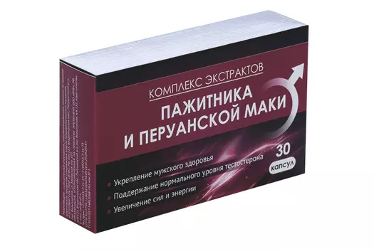 Комплекс экстрактов пажитника и перуанской маки, 505 мг, 30 шт, капсулы