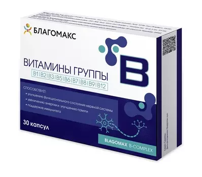 Комплекс Благомакс витаминов группы B, 30 шт, капсулы