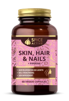 Комплекс д/здоровья кожи/волос/ногтей Спайс Актив с пиперином, 60 шт, капсулы