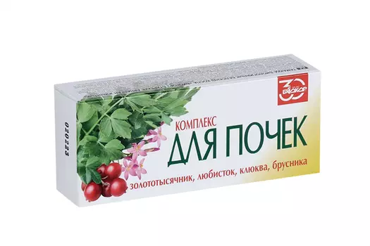 Комплекс для почек Биокор золототысячн/любисток/клюква/брусника, 40 шт, драже