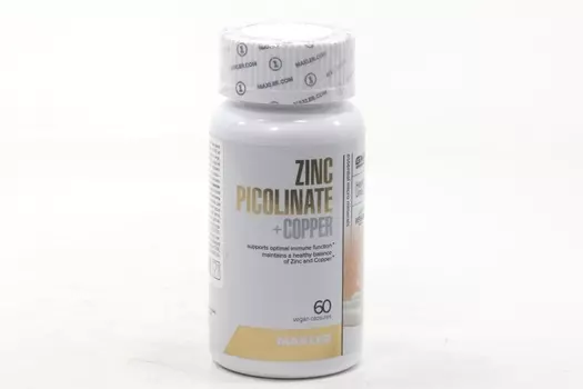 Комплекс Макслер Цинк Пиколинейт плюс Медь, 60 шт, капсулы