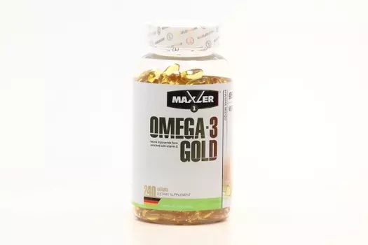 Комплекс Макслер Омега 3 Голд с витамином Е, 240 шт, капсулы