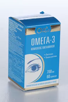 Комплекс Ovie Омега-3 с лютеином и зеаксантином, 700 мг, 60 шт, капсулы