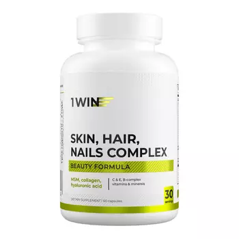 Комплекс витаминов Кожа Волосы Ногти 1WIN, 60 шт, капсулы