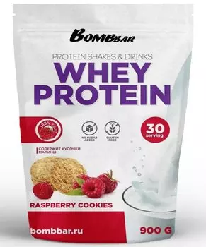 Концентрат Bombbar Pro Whey сухой д/приготовления напитка со вкусом малиновое печенье, 900 г