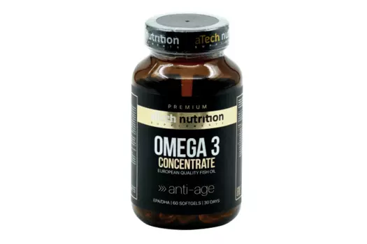 Концентрат рыбьего жира aTECH PREMIUM OMEGA 3, 1 350 мг, 60 шт, капсулы