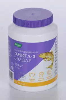 Концентрат рыбьего жира Омега-3, 1 г, 80 шт, капсулы
