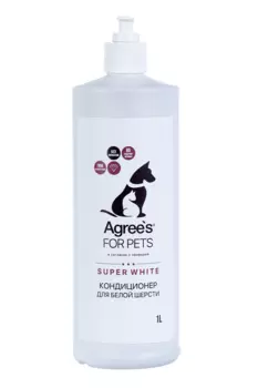 Кондиционер Agrees for pets SUPER WHITE д/белой шерсти с экстрактами трав 1 л