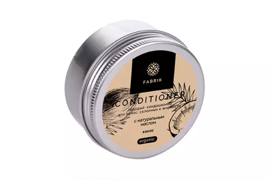 Кондиционер Fabrik cosmetology тверд с масл Кокос д/волос склонных к жирн, 40 г, (+-5г)