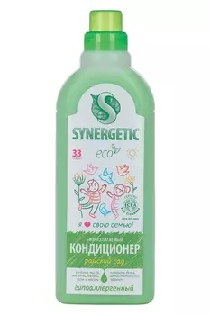 Кондиционер ополаскиватель SYNERGETIC д/белья Райский сад гипоаллергенный 1 л