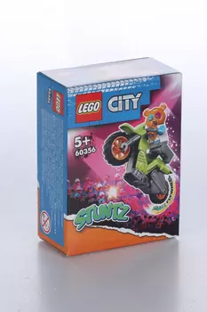 Конструктор LEGO CITY трюковый мотоцикл с медведем