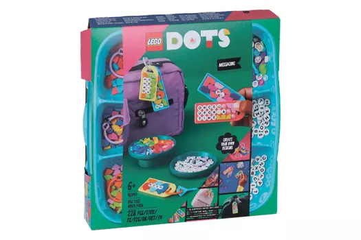 Конструктор LEGO DOTs браслет и бирка д/сумки неоновый тигр