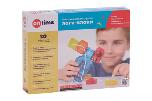 Конструктор ON TIME электронный ЛОГИ-БЛОКИ д/детей