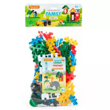 Конструктор Полесье Семья 120 элементов в мешке