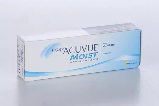 Контактные линзы 1 DAY ACUVUE Moist 30 линз R 8.5 D -8.00