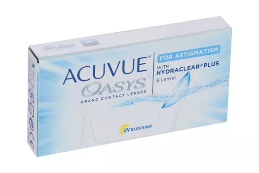 Контактные линзы ACUVUE Oasys for Astigmatism 6 линз R 8.6 D -2.50 CYL -2.25 AX 170