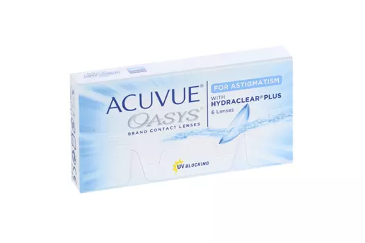 Контактные линзы ACUVUE Oasys for Astigmatism 6 линз R 8.6 D -2.50 CYL -2.75 AX 170