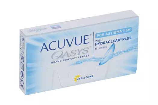Контактные линзы ACUVUE Oasys for Astigmatism 6 линз R 8.6 D -3.50 CYL -0.75 AX 180