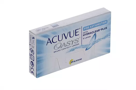 Контактные линзы ACUVUE Oasys for Astigmatism 6 линз R 8.6 D -0.50 CYL -2.75 AX 180