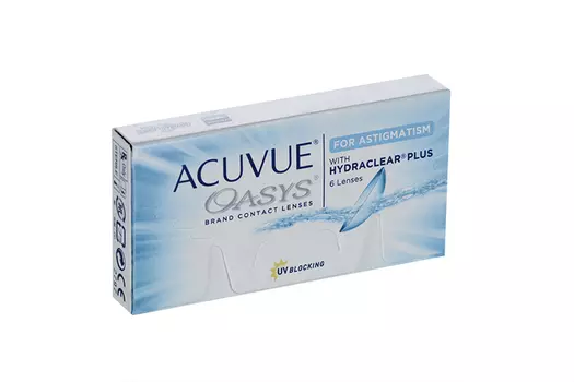 Контактные линзы ACUVUE Oasys for Astigmatism 6 линз R 8.6 D -3.00 CYL -2.25 AX 180