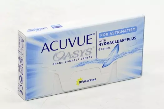Контактные линзы ACUVUE Oasys for Astigmatism 6 линз R 8.6 D -3.75 CYL -0.75 AX 180