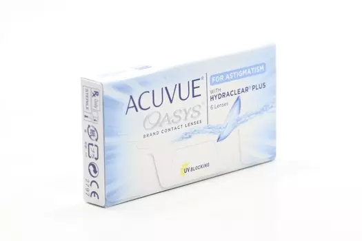 Контактные линзы ACUVUE Oasys for Astigmatism 6 линз R 8.6 D -2.50 CYL -0.75 AX 180