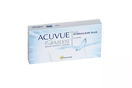 Контактные линзы ACUVUE Oasys with hydraclear plus 6 линз R 8,8 -3,0