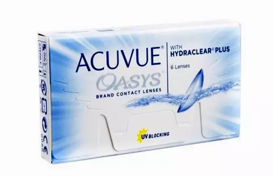 Контактные линзы ACUVUE Oasys with hydraclear plus 6 линз R 8.4 D -2.75