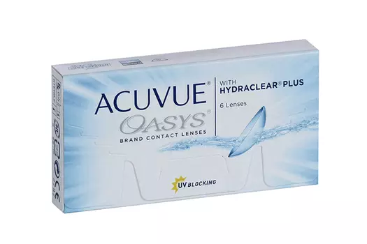 Контактные линзы ACUVUE Oasys with hydraclear plus 6 линз R 8,8 -1,75