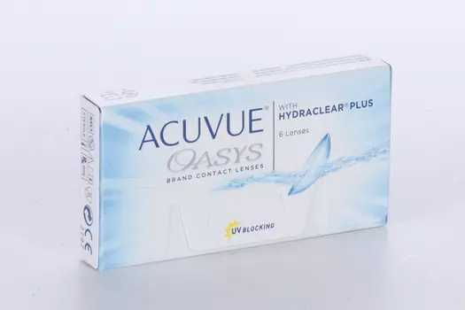 Контактные линзы ACUVUE Oasys with hydraclear plus 6 линз R 8,8 -4,0