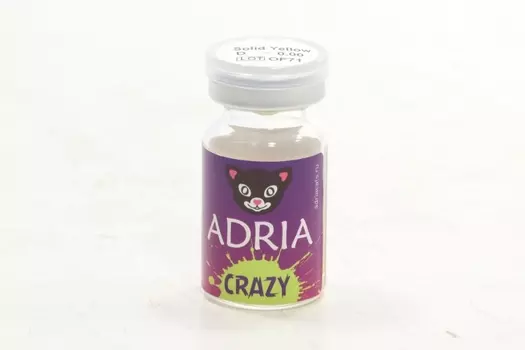 Контактные линзы Adria Crazy Solid квартальные желтый 0.00/14.0/8.6